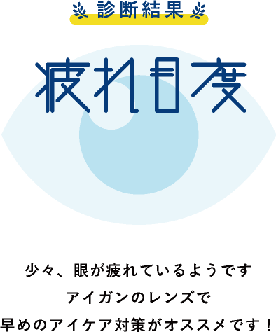 診断結果　疲れ目度 20〜50%