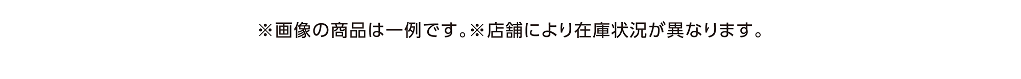 ※画像の商品は一例です。※店舗により在庫状況が異なります。