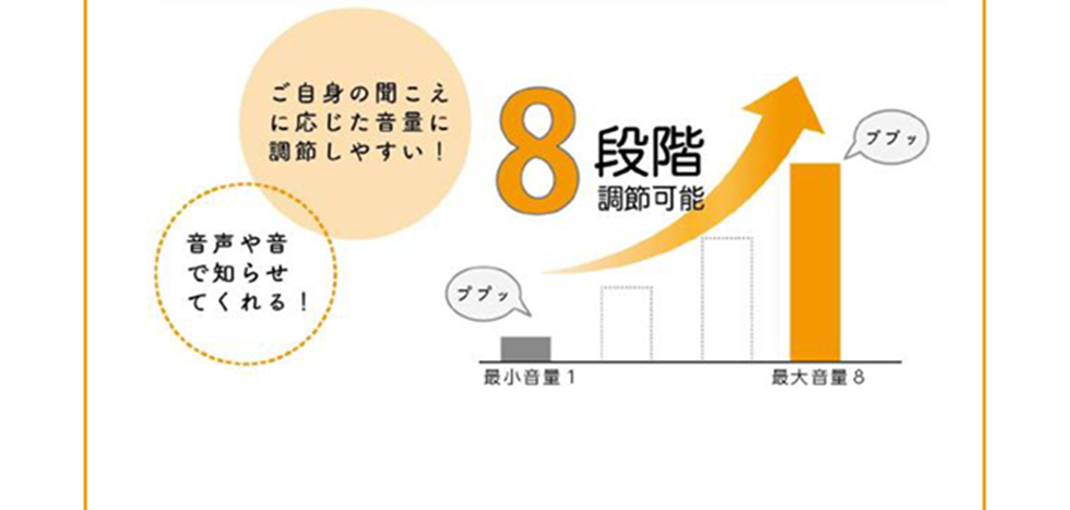 8段階調節可能