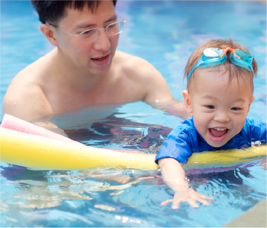 プール・海水浴の水を撥水します。