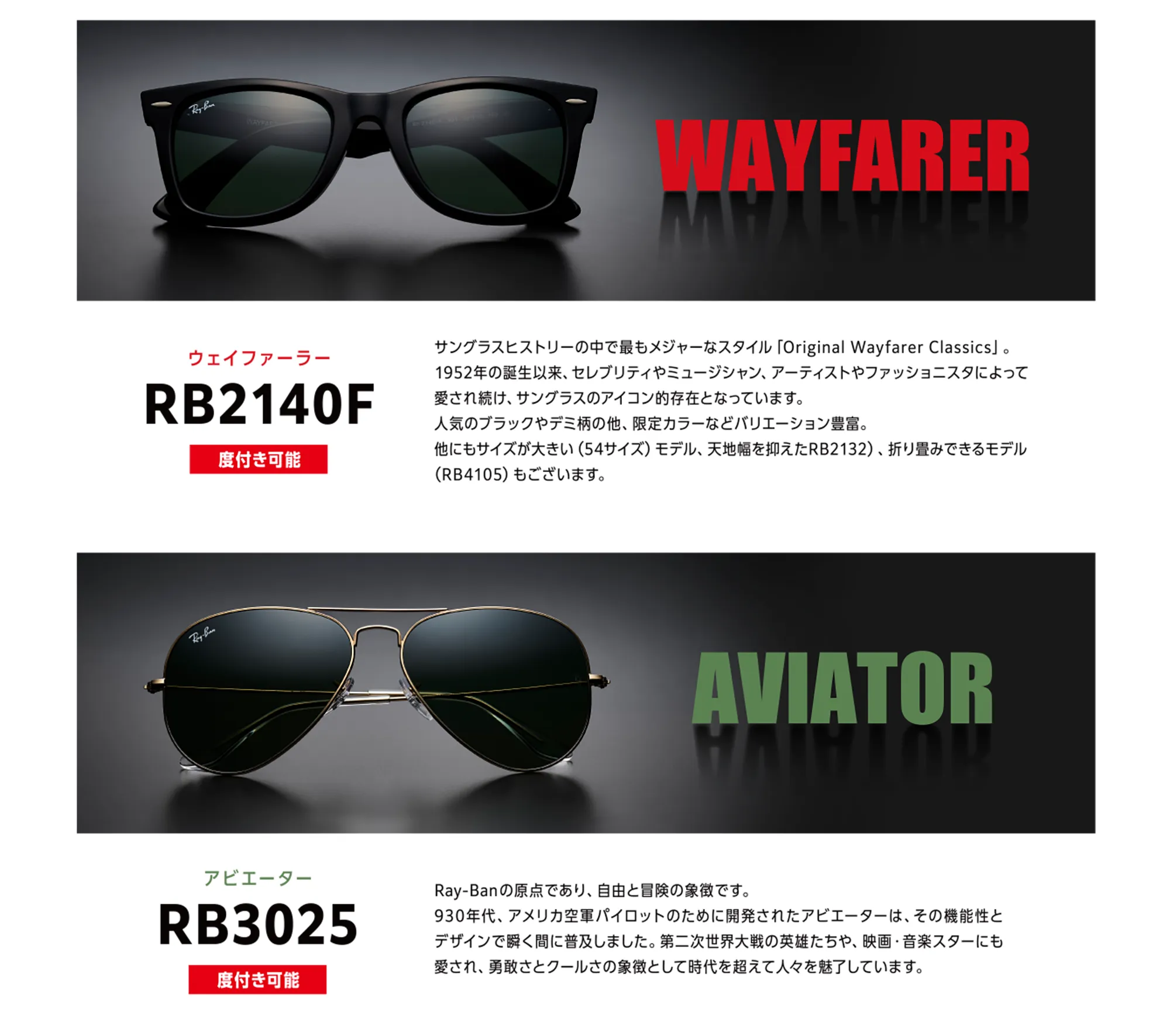 WAYFARER・AVIATOR