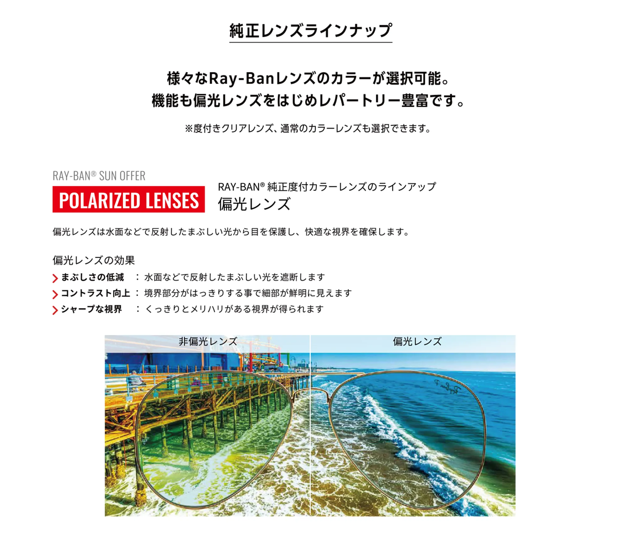 純正レンズラインナップ"