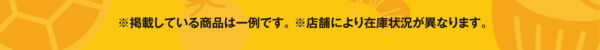 ※掲載している商品は一例です。※店舗により在庫状況が異なります。