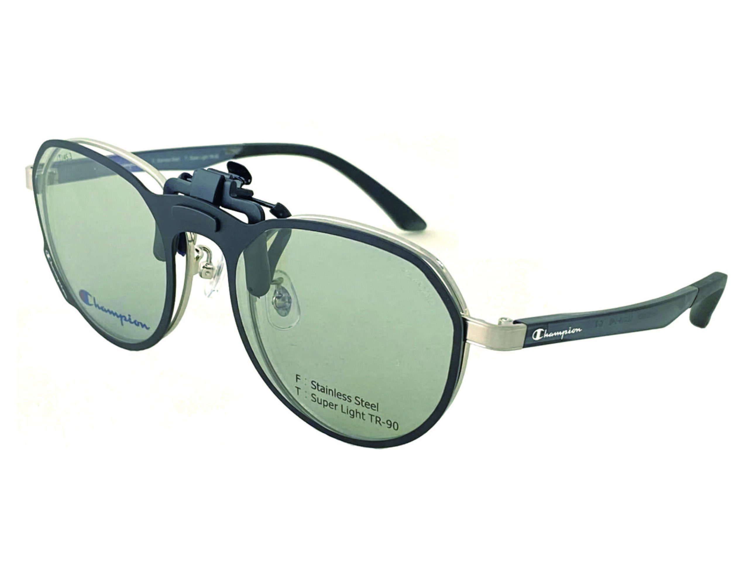 Champion 跳ね上げ調光偏光クリップ付メガネ［愛眼別注］